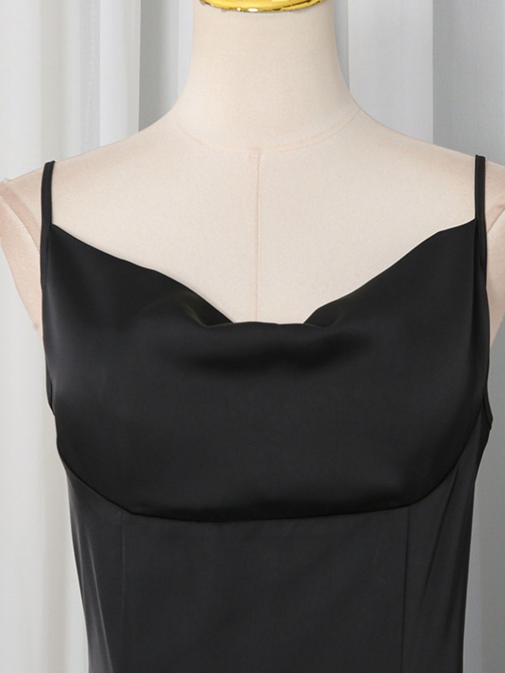 Spaghetti Strap Ruffle Slit Maxi Dress - Picture 7 of 16